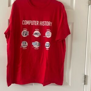 Men’s Graphic Tee  100% Cotton  XXL  Red